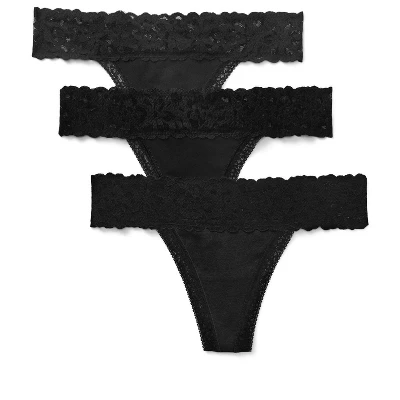 Adore Me Women's Kourtney Cotton Pack Thong Panty 1 Adore Me Women's Kourtney Cotton Pack Thong Panty