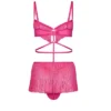Adore Me Women's Neveah Bodysuit Lingerie 4X / Pink Yarrow.