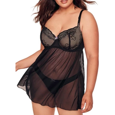 Adore Me Women's Ella Babydoll Lingerie 1 Adore Me Women's Ella Babydoll Lingerie